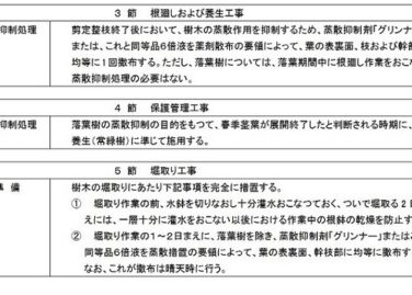 日本万国博覧会協会・植栽工事仕様書