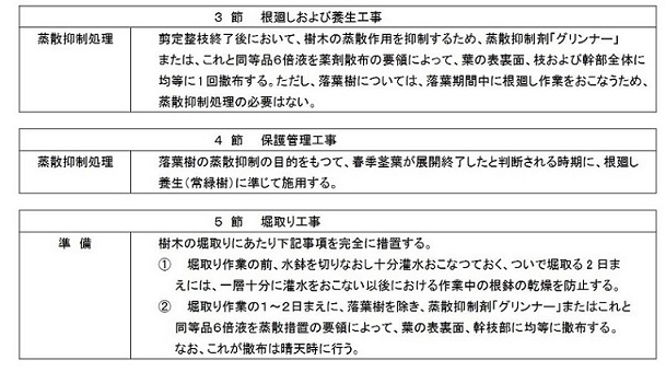 日本万国博覧会協会・植栽工事仕様書